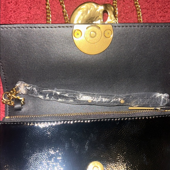 Elegant Black and Gold Clutch with Chain by Ted Baker - Picture 6 of 10